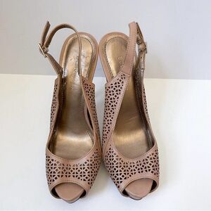 BCBGeneration High Heels Panther Laser Cut Nude